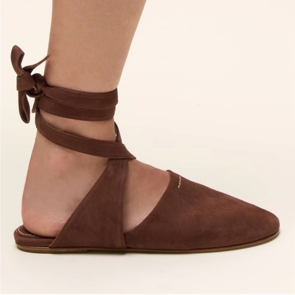 Michel Piza Brown Wrap-Around Sandals